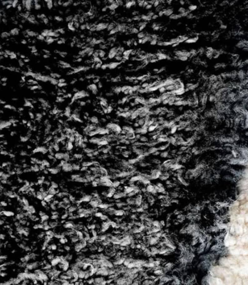 Moroccan Wool Rug - Black & Cream Diamond
