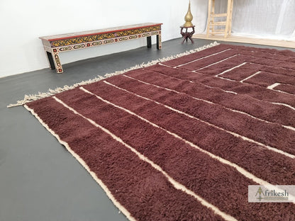 Detailed close-up of Fluffara rug showing thick, soft wool fibers and cozy plush pile