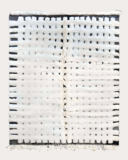Atlasknot hand-knotted Moroccan wool rug with intricate tribal knot patterns, crafted by Berber artisans