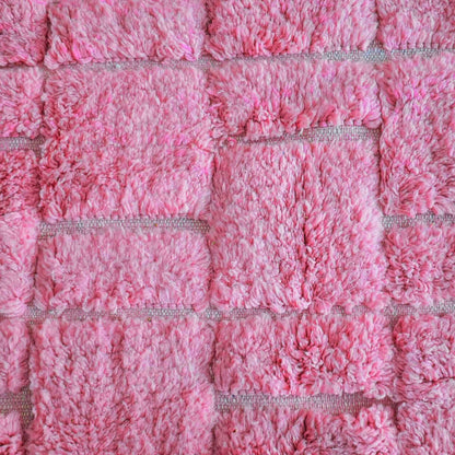Detailed close-up of Fleurber rug showing soft wool texture and intricate floral motifs