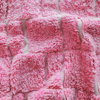 Detailed close-up of Fleurber rug showing soft wool texture and intricate floral motifs