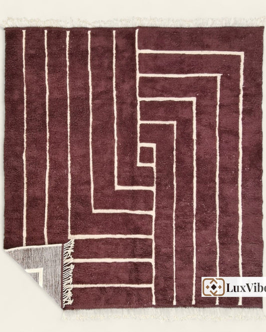 Fluffara plush Moroccan wool rug with soft fluffy texture, hand-knotted by skilled Berber artisans