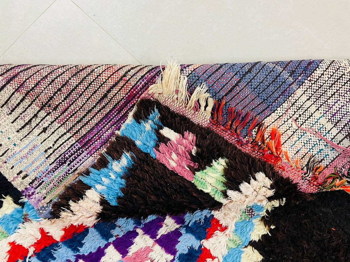 4x10 FT Handmade Wool Navajo Kilim Rug, Aztec - LuxVibez