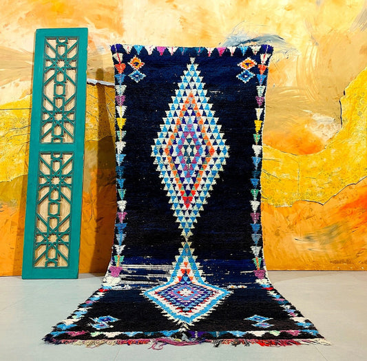 4x10 FT Handmade Wool Navajo Kilim Rug, Aztec
