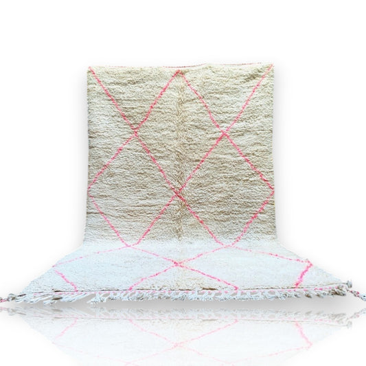 Beni Ourain Wool Rug with Diamond Design