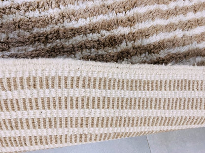 Hand-Knotted Berber Wool Rug with Lamb Wool