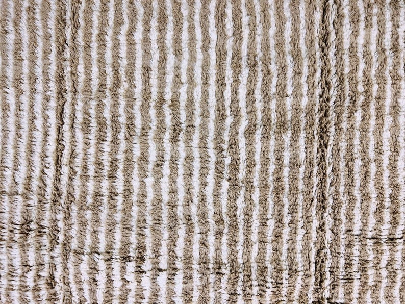 Hand-Knotted Berber Wool Rug with Lamb Wool