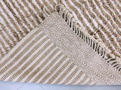 Hand-Knotted Berber Wool Rug with Lamb Wool