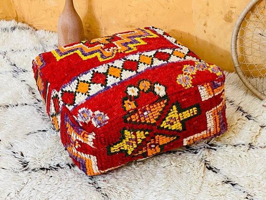 Blush Harmony Moroccan Pouf - LuxVibez